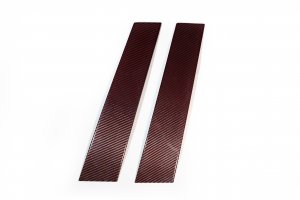 Alfa Romeo Giulia Exterior Door Pillars - Carbon Fiber - Red - Feroce Carbon Alfa Romeo Giulia Exterior Door Pillars - Carbon Fiber - Red - Feroce Carbon